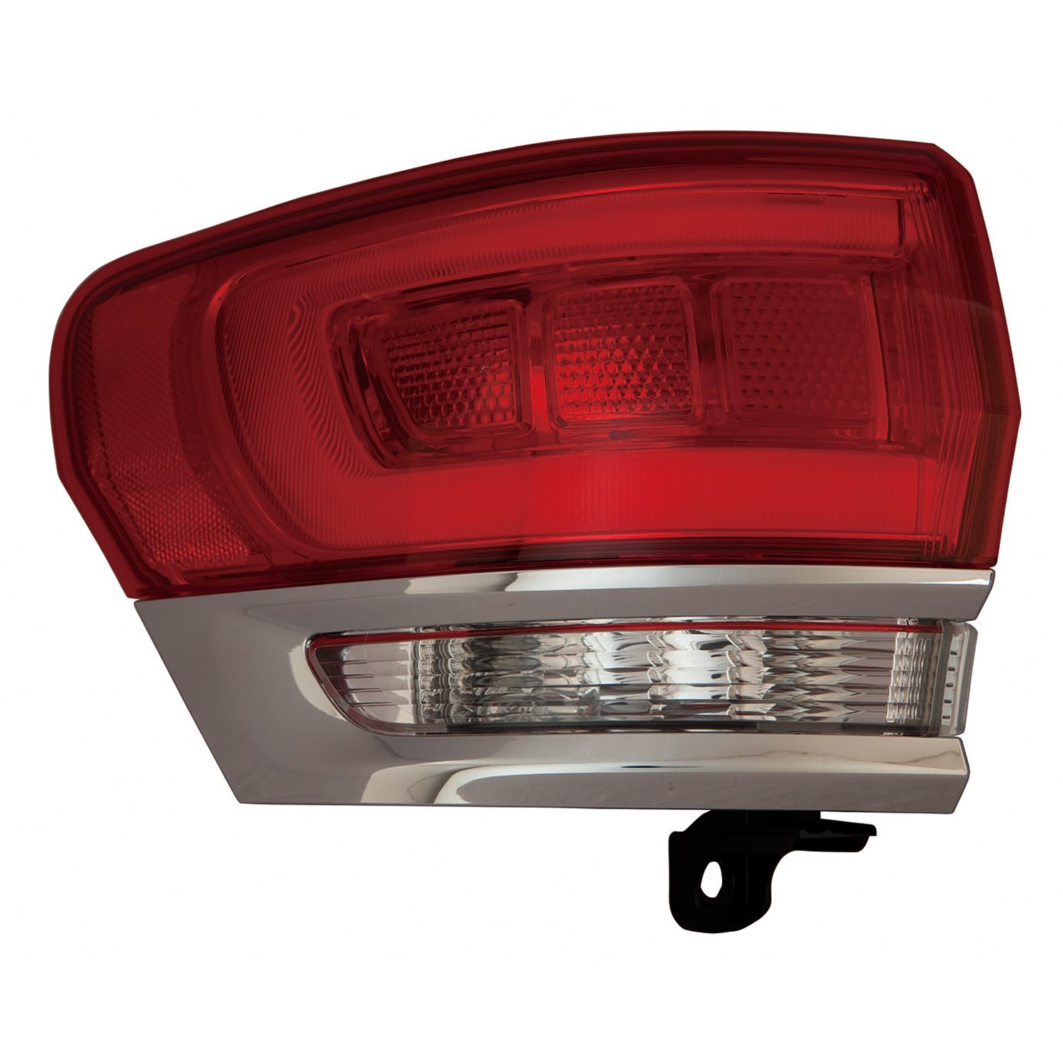 Tail Light Assembly Left Outer w/o Gray Trim Chrome CAPA for Jeep Grand Cherokee Grand Cherokee WK