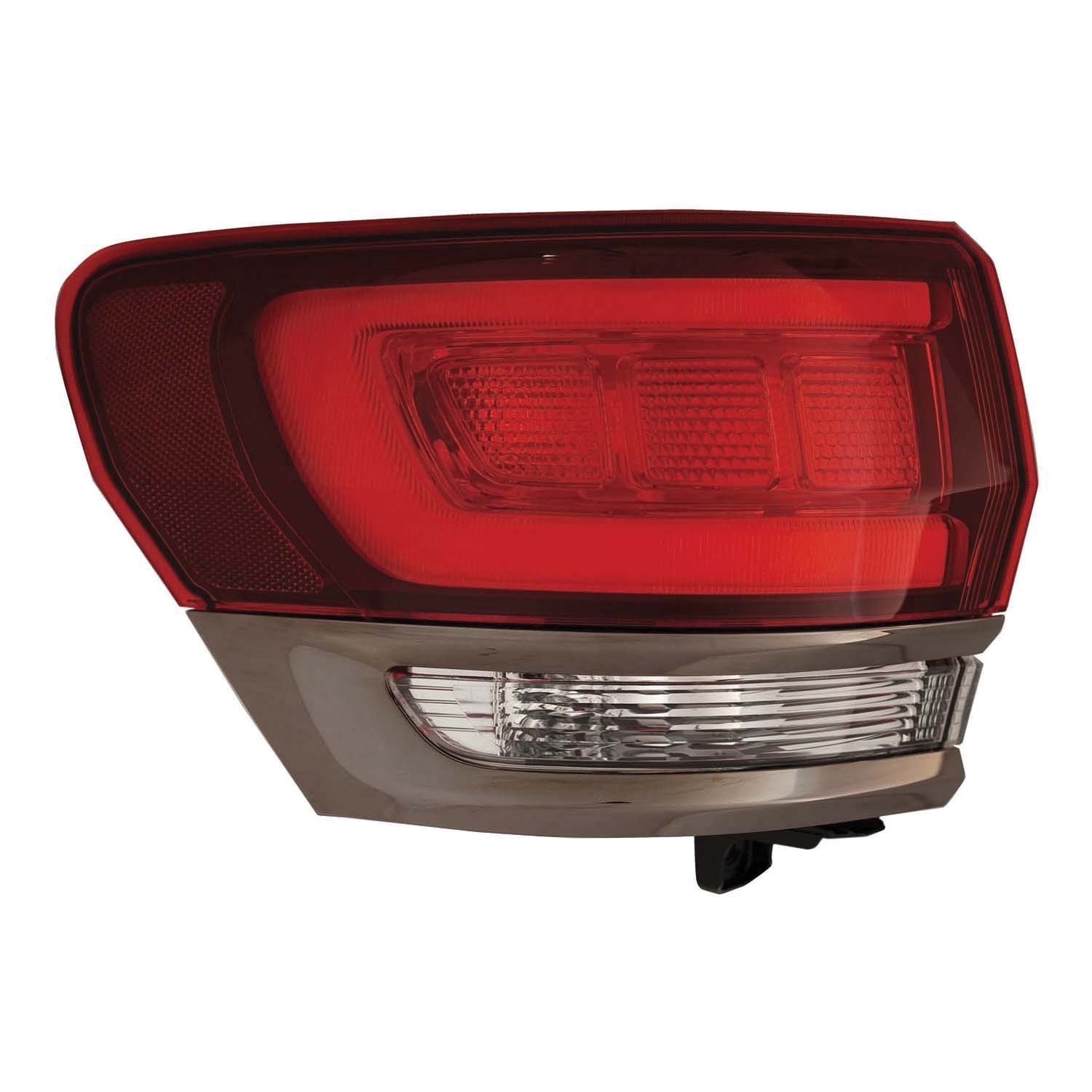 Tail Light Assembly Left Outer w/o Platinum Insert CAPA for Jeep Grand Cherokee Limited Laredo Summit Overland 2015–2022