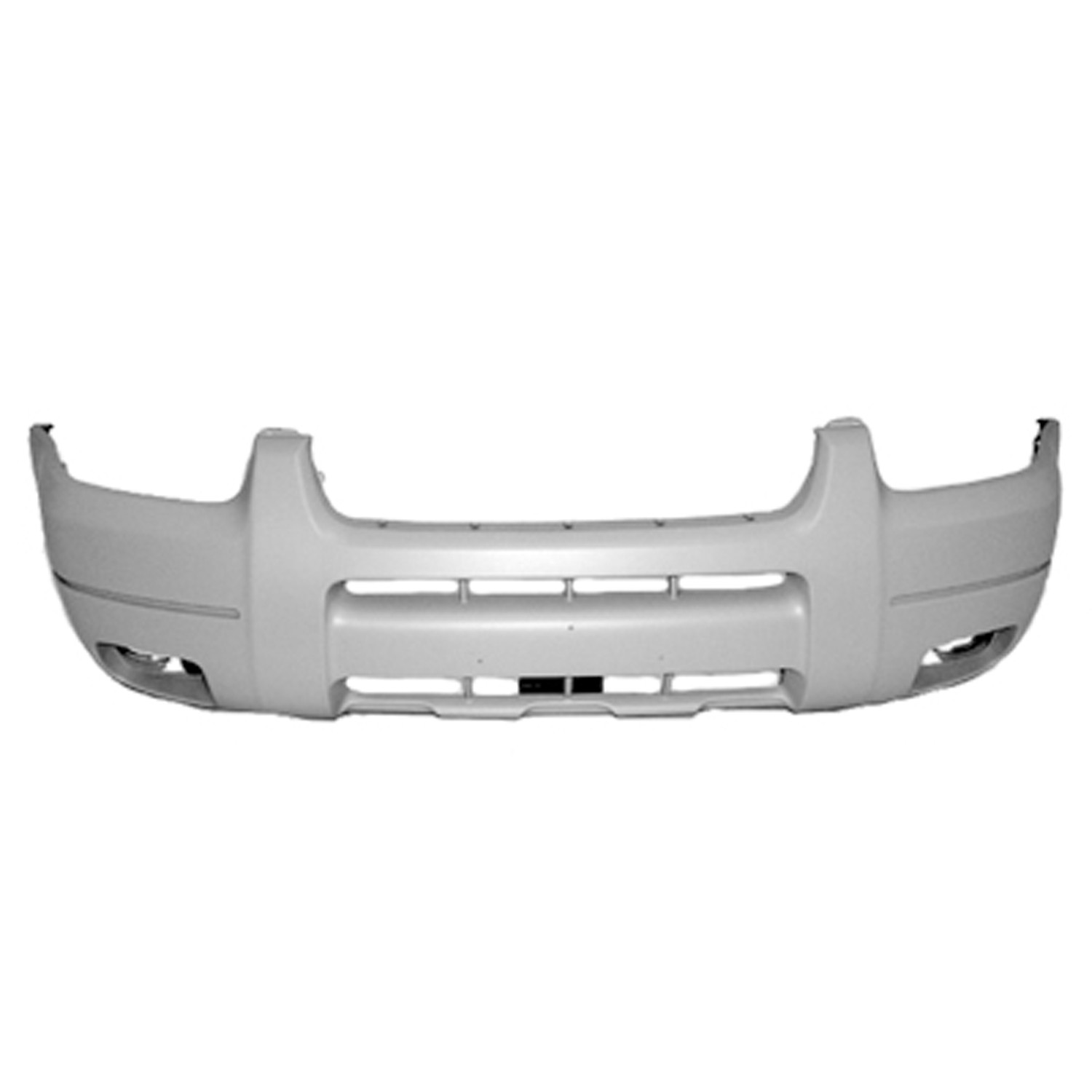 Bumper Cover Front w/Fog Lamps w/Lip Molding Holes Light Gray for Ford Escape XLT 2001–2004