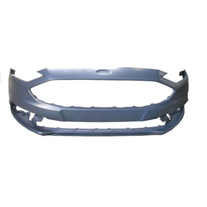 Bumper Cover Front w/o Tow Hook w/o Active Park Assist Primed for Ford Fusion S Titanium SE Titanium Hybrid 2017–2018