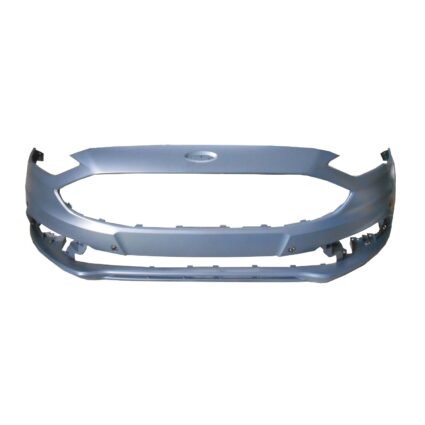 Bumper Cover Front w/o Tow Hook w/Active Park Assist Primed CAPA for Ford Fusion S Titanium SE Titanium Hybrid 2017–2018