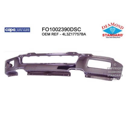Bumper Face Bar Front Chrome To 8-7-05 w/Fog Lamps CAPA for Ford F-150 Lincoln Mark LT