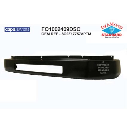 Bumper Face Bar Front Primed CAPA for Ford E-150 E-250 E-350 Super Duty E-450 Super Duty