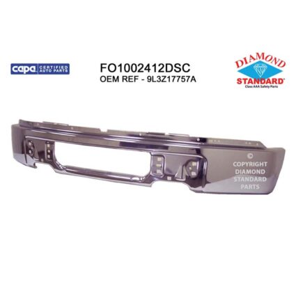 Bumper Face Bar Front w/o Fog Lamps Chrome CAPA for Ford F-150 2009–2014