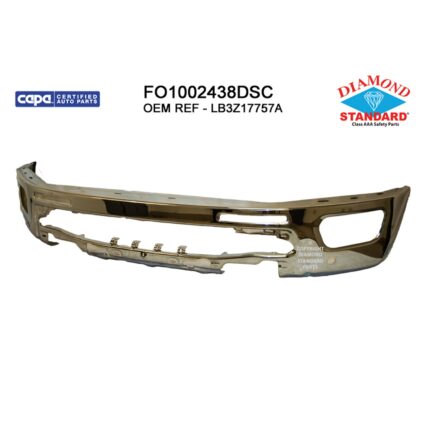 Bumper Face Bar Front w/Park Distance Sensors Chrome CAPA for Ford Ranger 2019–2023