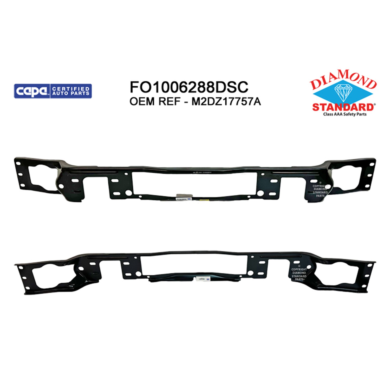 Bumper Cover Reinforcement Front Molded Bumper CAPA for Ford Bronco 2021–2024