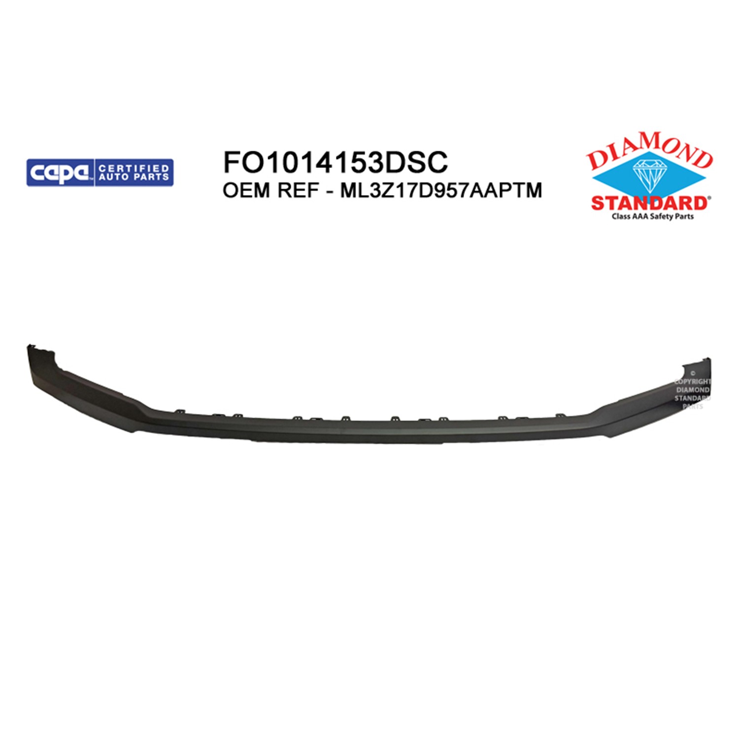 Bumper Cover Front Upper Primed CAPA for Ford F-150 Raptor Raptor R 2021–2023