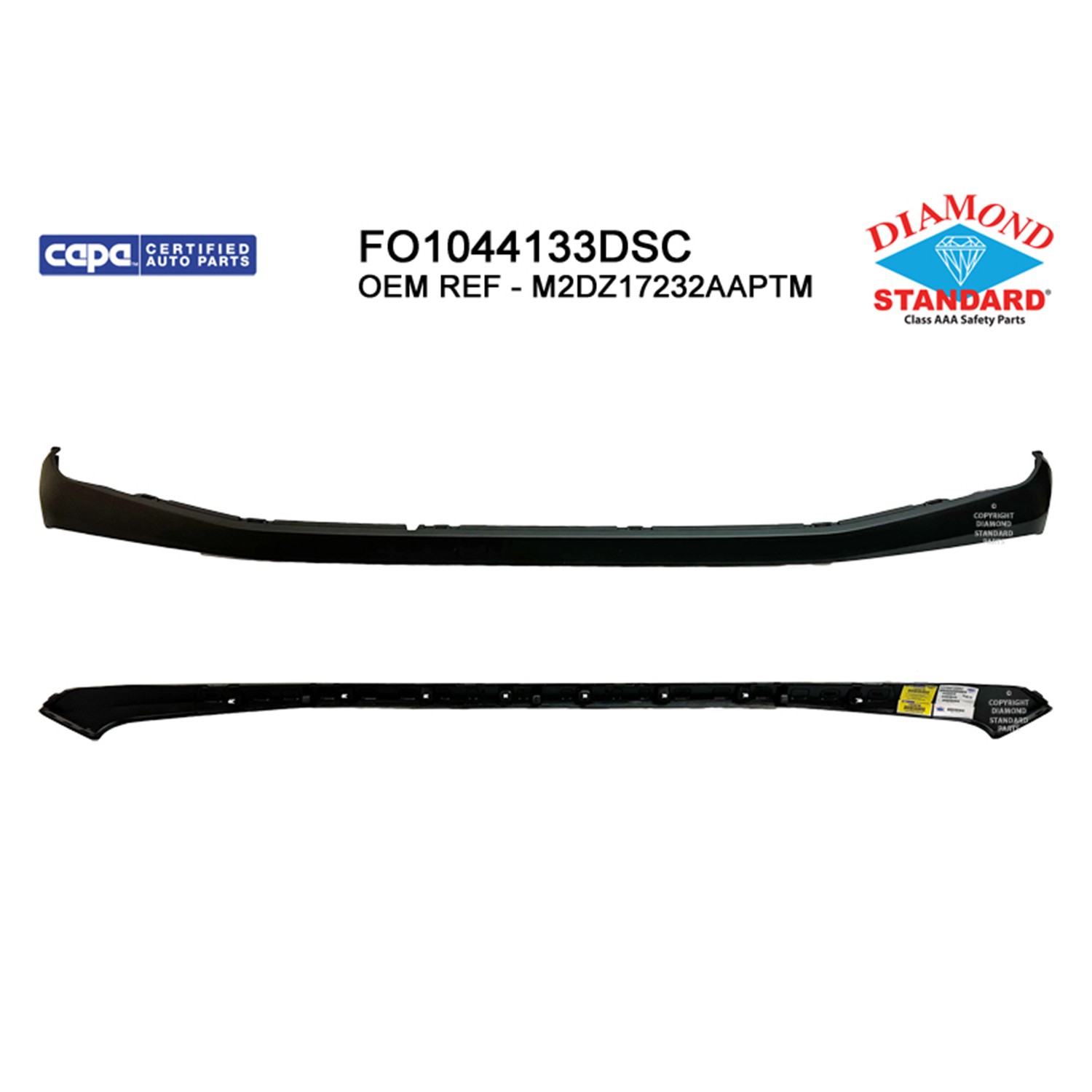 Bumper Cover Molding Front CAPA for Ford Bronco 2021–2024