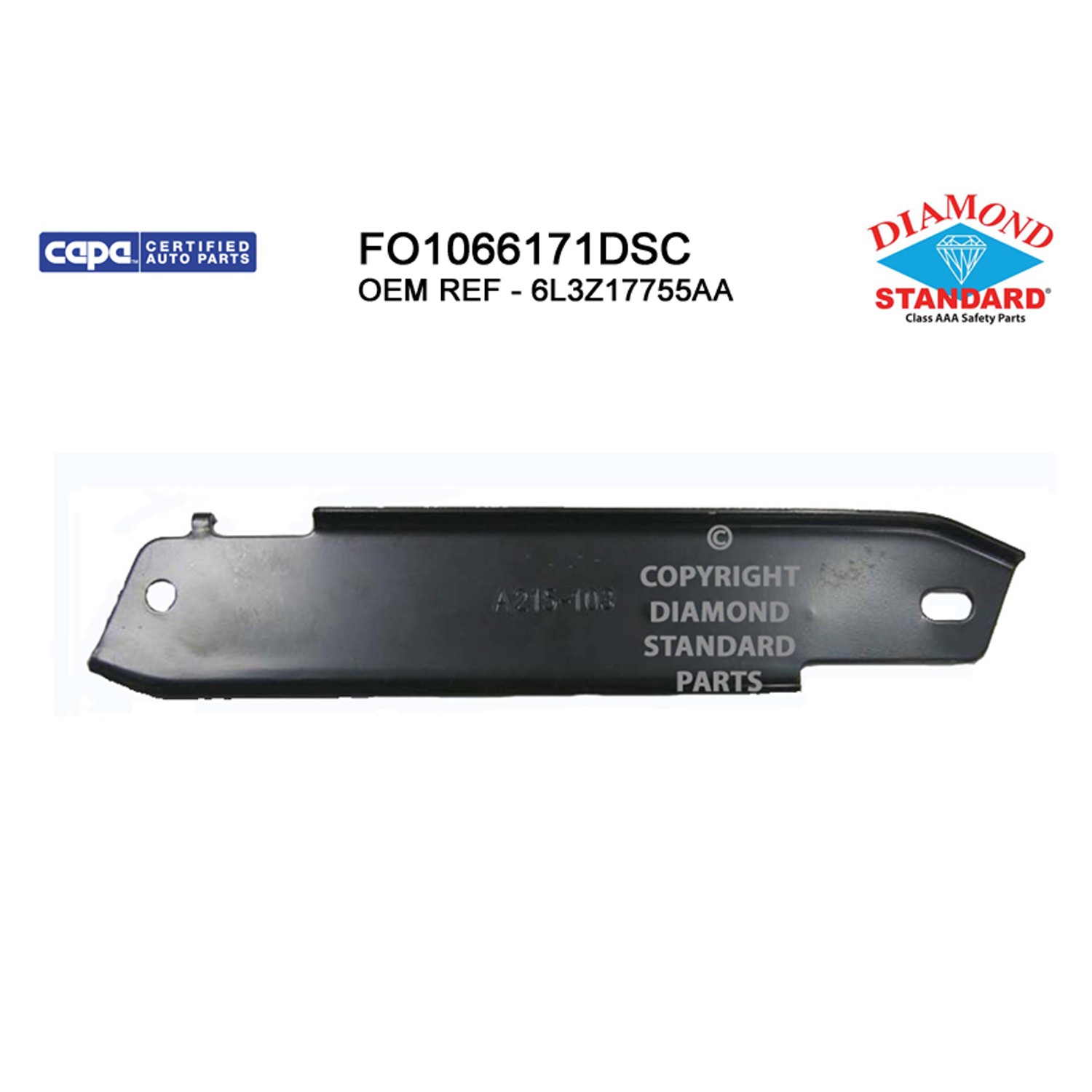 Bumper Bracket Front Left From 8-9-05 Bracket CAPA for Ford F-150 Lincoln Mark LT