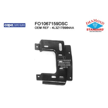 Bumper Bracket Front Right Bumper Mounting Plate CAPA for Ford F-150 2004–2006