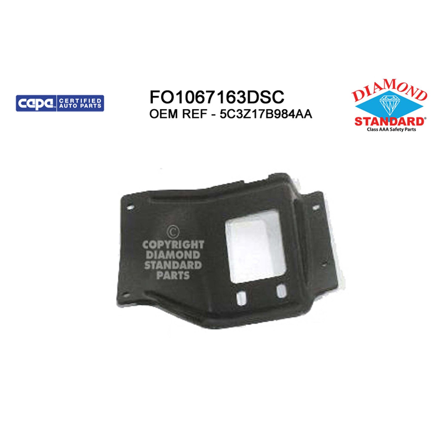 Bumper Bracket Front Right Bumper Mounting Plate CAPA for Ford Excursion F-250 Super Duty F-350 Super Duty