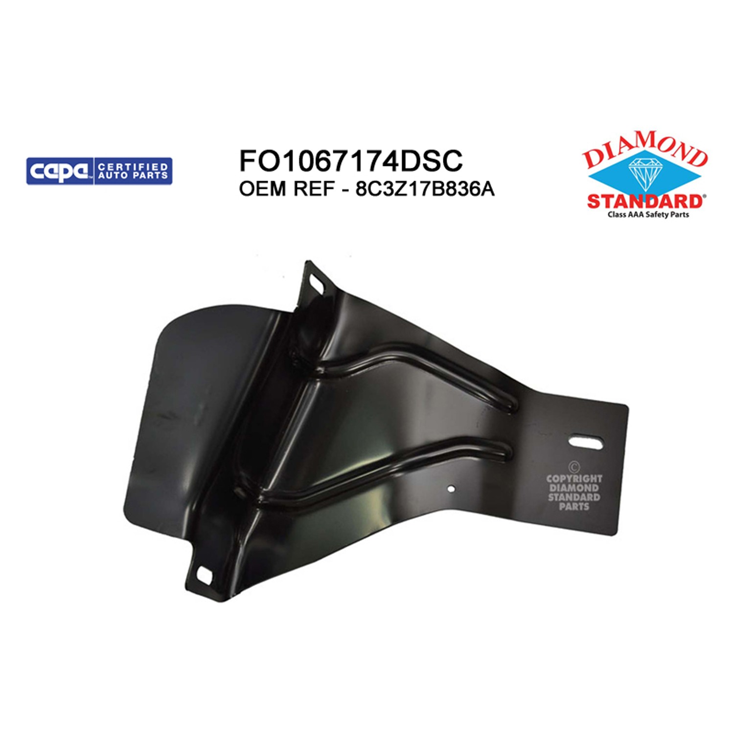 Bumper Bracket Front Right Outer CAPA for Ford F-250 Super Duty F-350 Super Duty