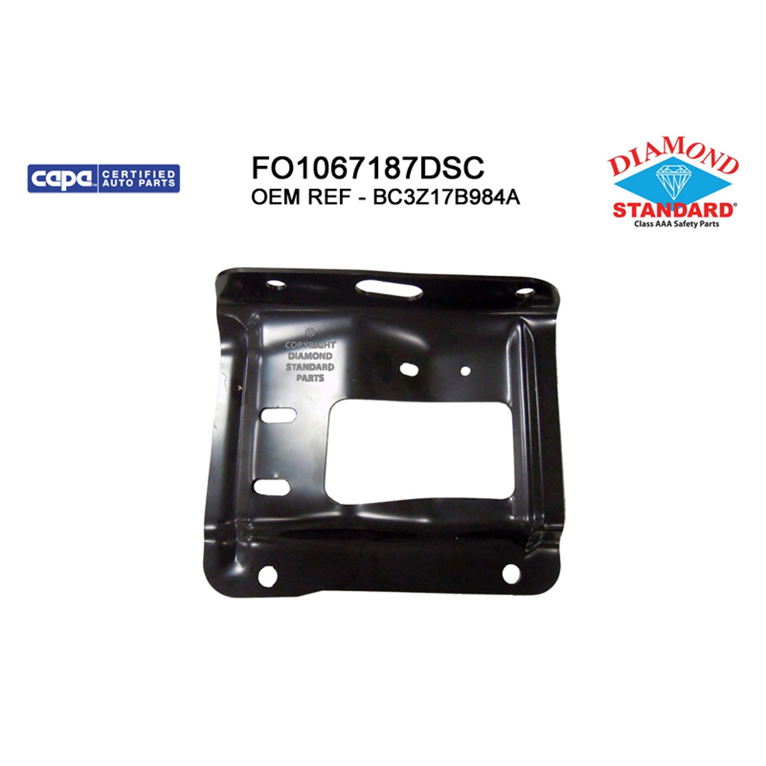 Bumper Bracket Front Right Mounting Plate CAPA for Ford F-250 Super Duty F-350 Super Duty