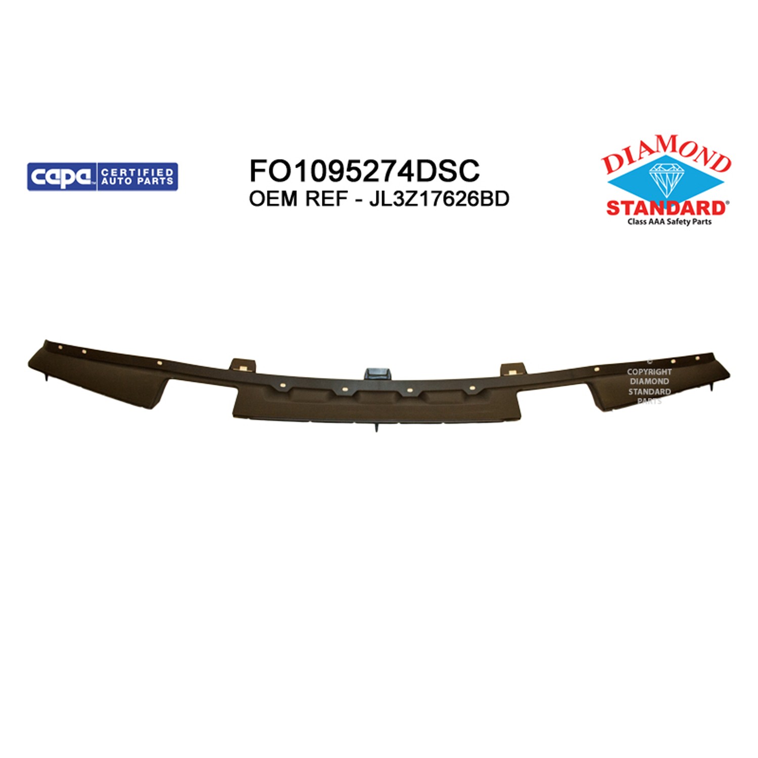 Bumper Valance / Grille Kit Front Upper w/Tow Hooks CAPA for Ford F-150 2018–2020