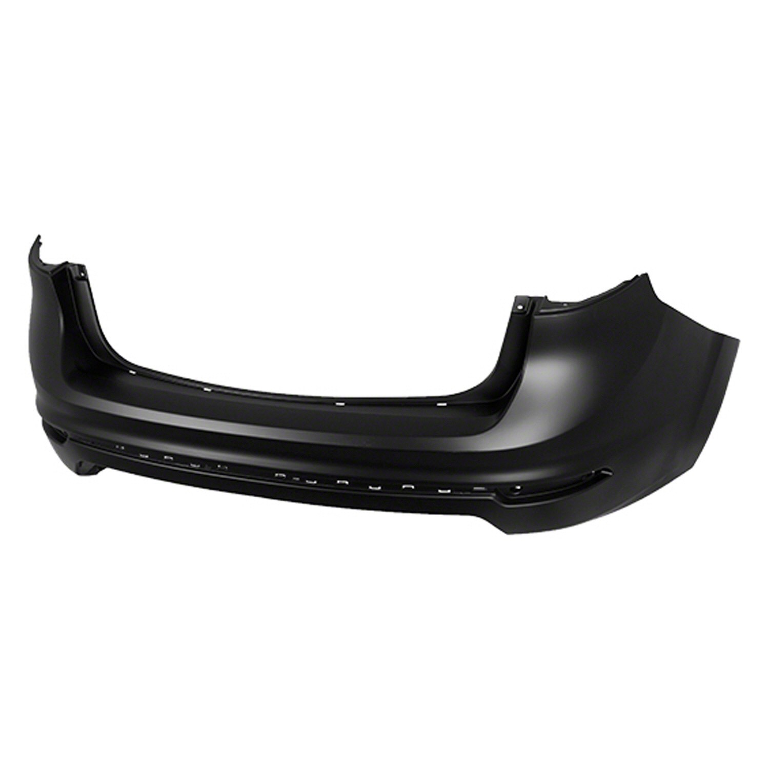 Bumper Cover Rear w/o Parking Aid Sensors Primed CAPA for Ford Fiesta Sedan 2014–2019