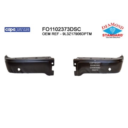 Bumper Face Bar Rear w/Rear Object Sensors Primed CAPA for Ford F-150 2009–2014