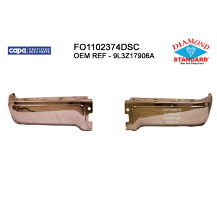 Bumper Face Bar Rear w/o Rear Object Sensors Chrome CAPA for Ford F-150 2009–2014