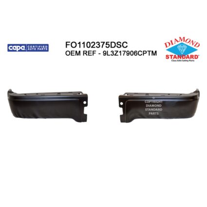 Bumper Face Bar Rear w/o Rear Object Sensors Primed CAPA for Ford F-150 2009–2014
