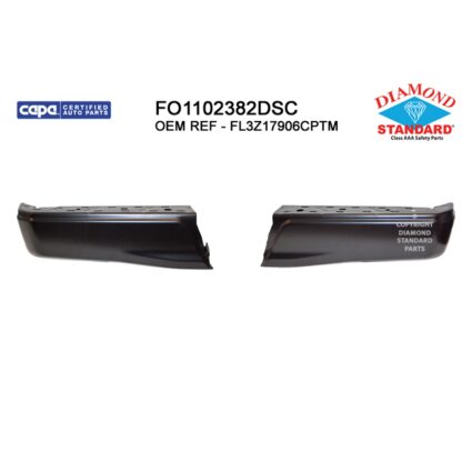 Bumper Face Bar Rear w/o Rear Object Sensors Primed CAPA for Ford F-150 2015–2020