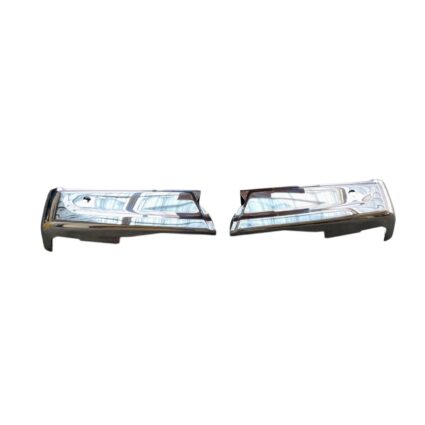 Bumper Face Bar Rear w/Rear Parking Aid w/o Active Park Assist Chrome for Ford F-150 2021–2024