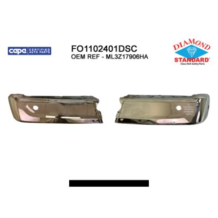 Bumper Face Bar Rear w/Rear Parking Aid w/Active Park Assist Chrome CAPA for Ford F-150 2021–2024