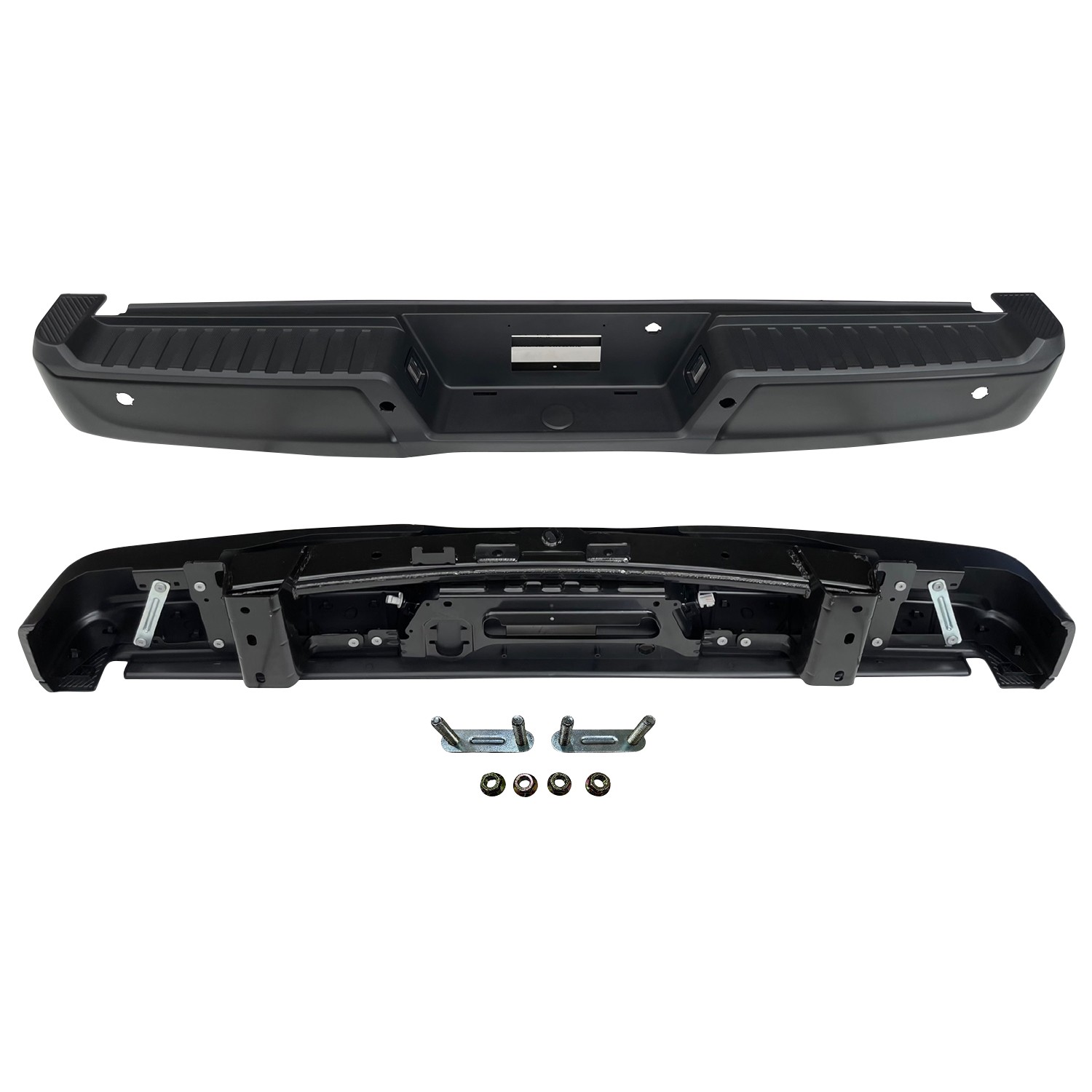 Bumper Assembly Rear w/o Towing Pkg w/Parking Aid w/o Active Park w/Lamps for Ford F-150 2021–2024