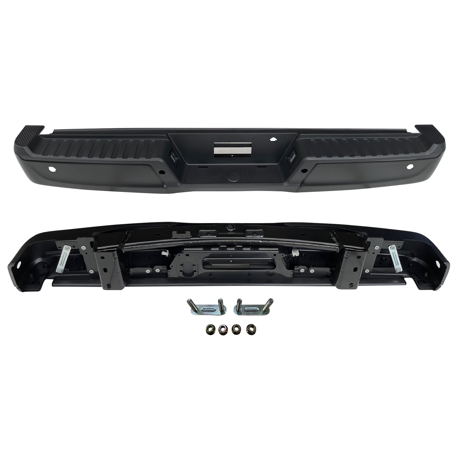 Bumper Assembly Rear w/o Towing Pkg w/Parking Aid w/Active Park w/Lamps for Ford F-150 2021–2024