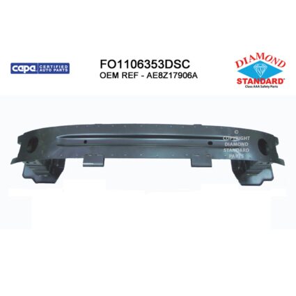 Bumper Cover Reinforcement Rear CAPA for Ford Fiesta Sedan 2011–2013