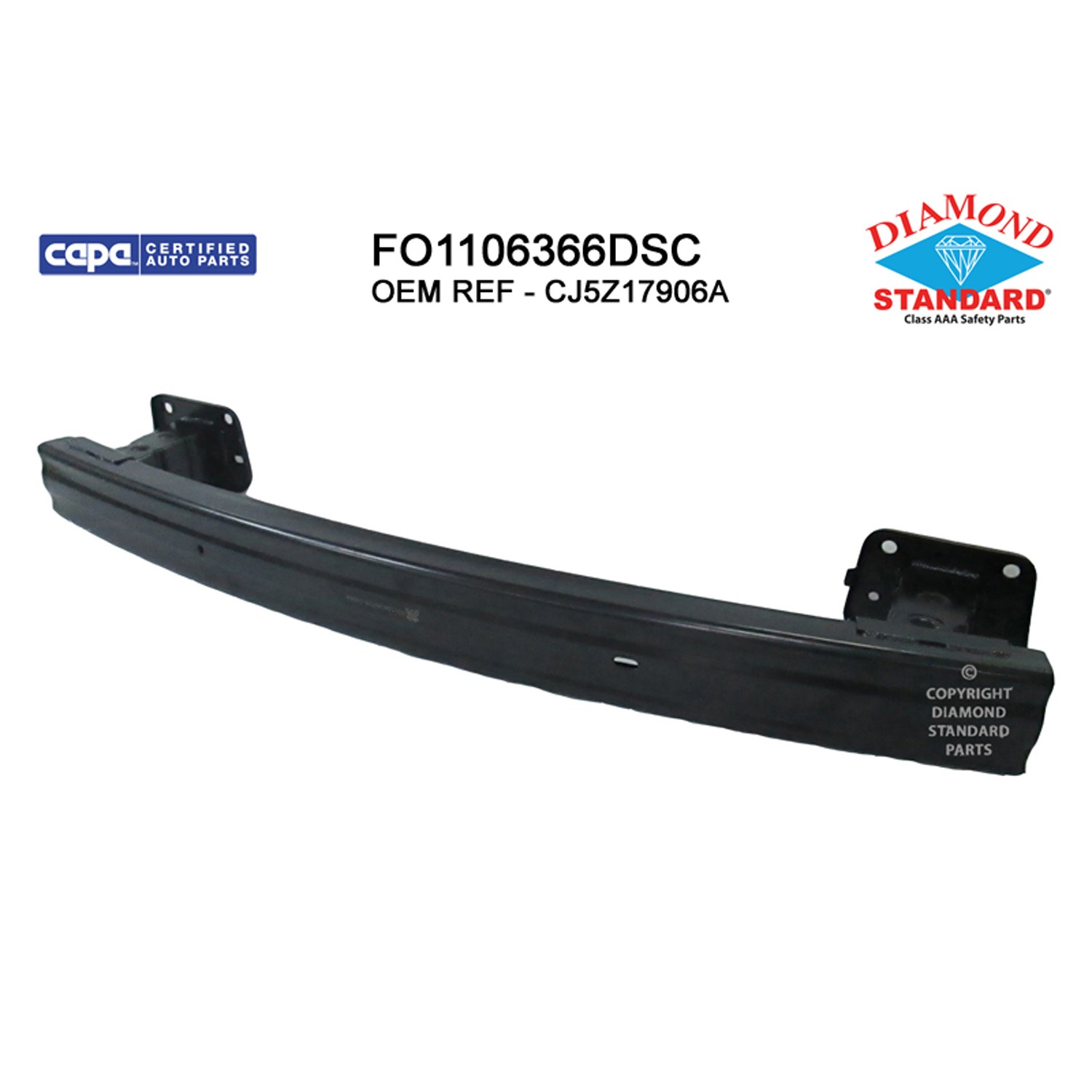 Bumper Cover Reinforcement Rear w/o Towing Pkg CAPA for Ford Escape 2013–2019