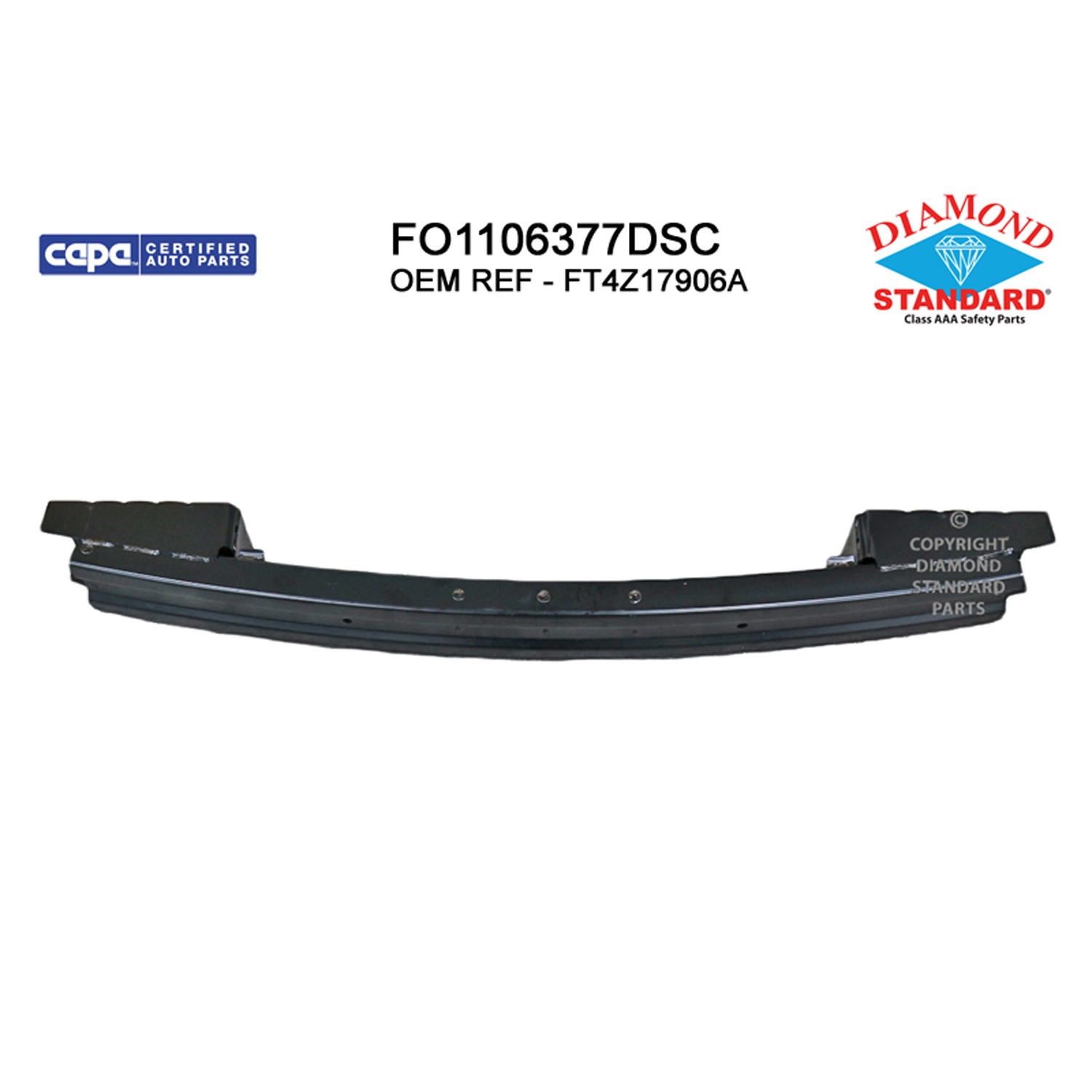 Bumper Cover Reinforcement Rear w/o Towing Pkg CAPA for Ford Edge Lincoln MKX Nautilus