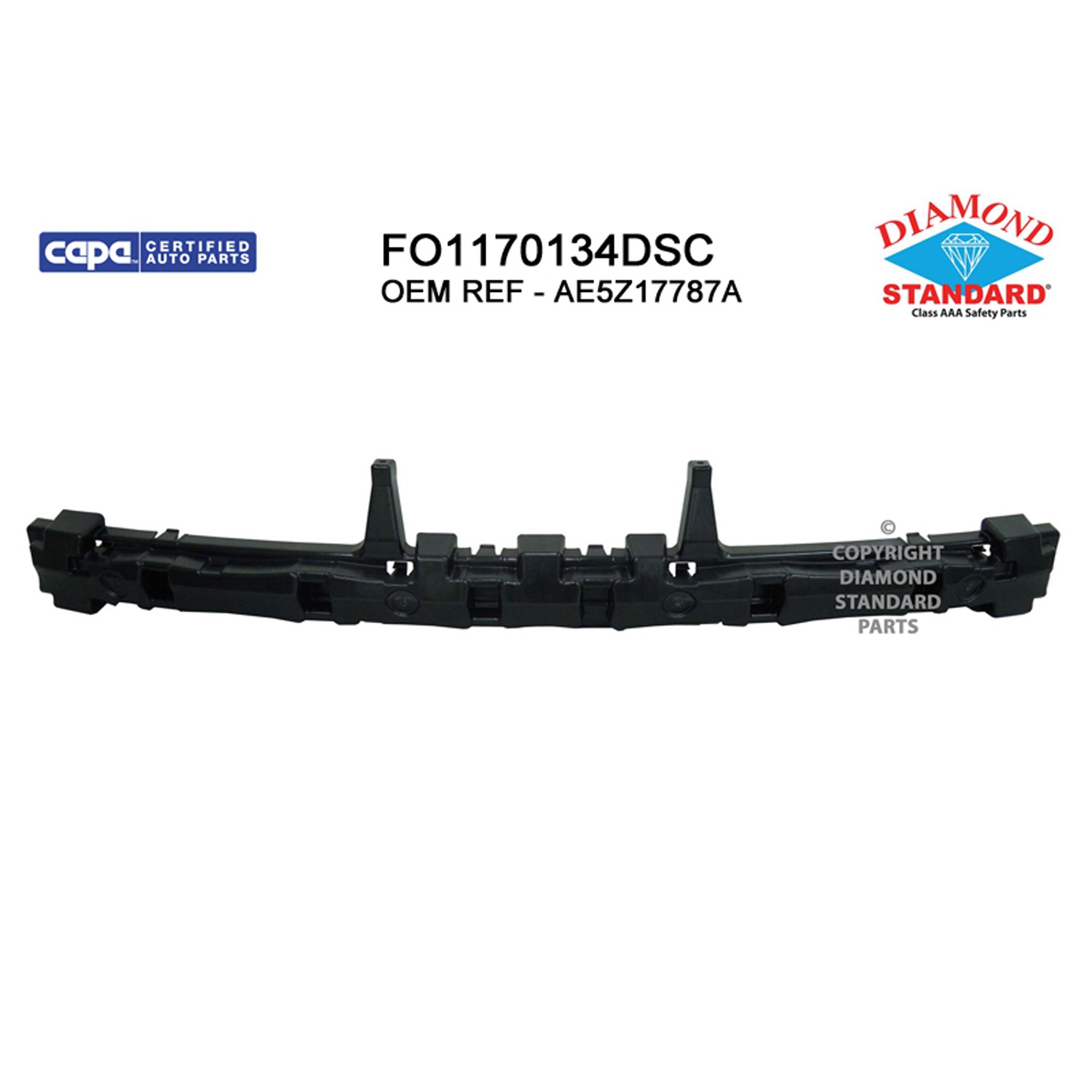 Bumper Impact Absorber Rear CAPA for Ford Fusion Hybrid 2010–2012
