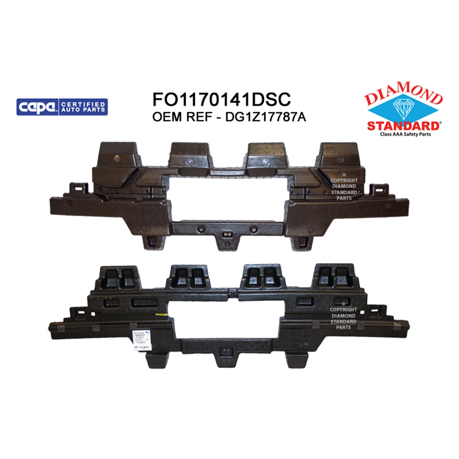Bumper Impact Absorber Rear CAPA for Ford Police Interceptor Sedan Taurus