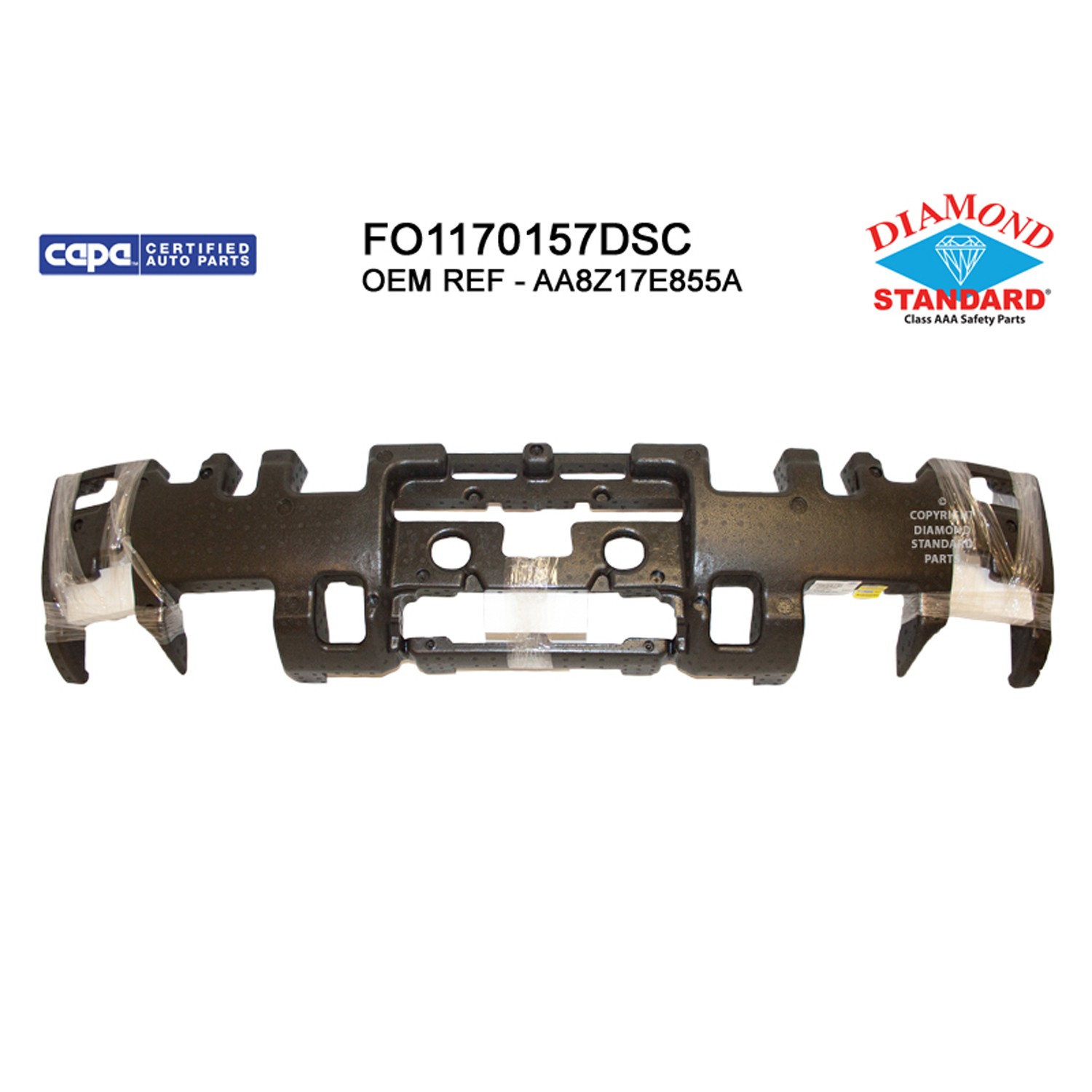 Bumper Impact Absorber Rear w/o Towing Pkg w/o Intelligent Access CAPA for Ford Flex 2010–2019