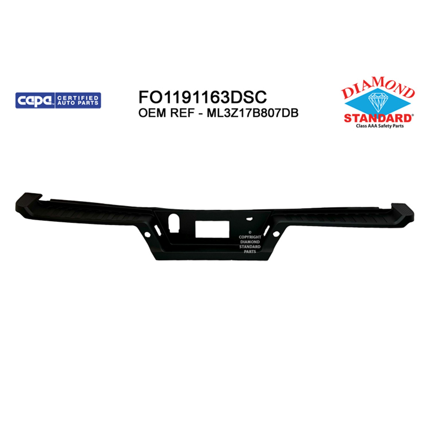 Bumper Step Pad Rear w/Towing Pkg w/Rear Parking Aid CAPA for Ford F-150 2021–2024