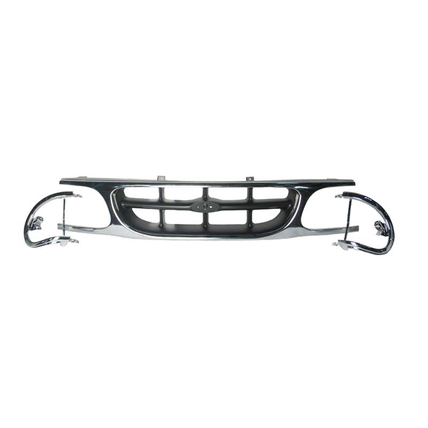Grille Assembly Chrome/Black w/Extensions CAPA for Ford Explorer Eddie Bauer XL XLT XL Fleet 1995–2001