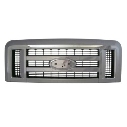 Grille Assembly Chrome CAPA for Ford E-150 E-250 E-350 Super Duty E-450 Super Duty