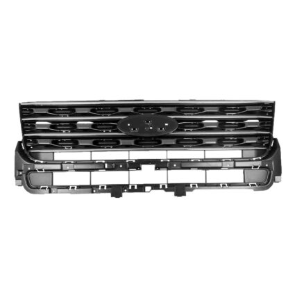 Grille Assembly Chrome/Dark Foundry CAPA for Ford Explorer Base 2016–2017