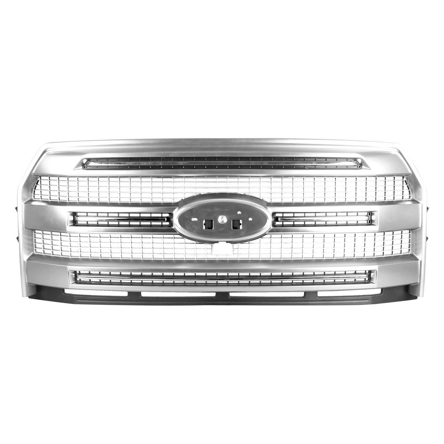 Grille Assembly w/Front View Camera Luxurious Chrome CAPA for Ford F-150 Extended Cab Pickup Crew Cab Pickup 2015–2017