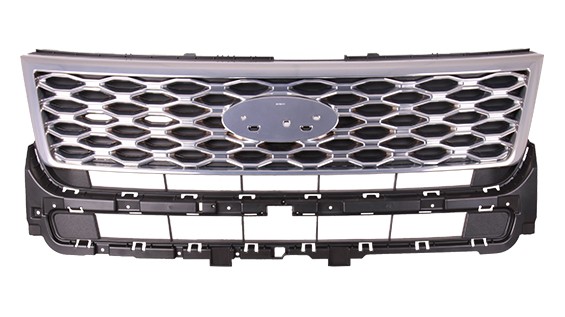 Grille Assembly Satin Chrome for Ford Explorer Platinum 2016–2017
