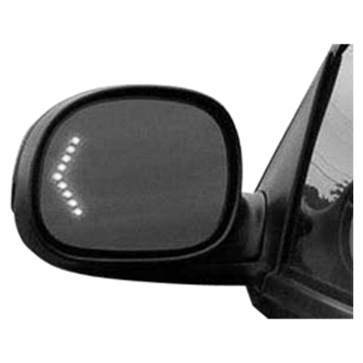 Door Mirror Assembly Left Power Remote Non-Heated w/Signal In Glass Includes Black Cover for Ford F-150 1998–1999
