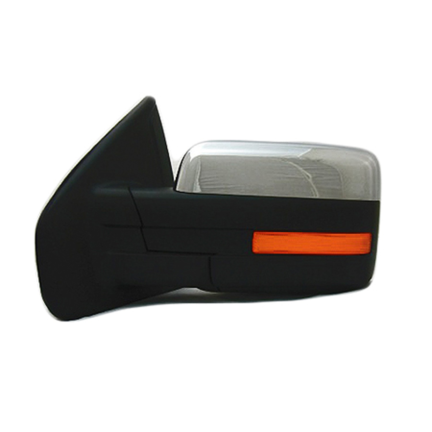 Door Mirror Assembly Left Standard Type Power w/o Puddle Lamp Heated w/o Auto Dimmer Chrome for Ford F-150 2009–2010