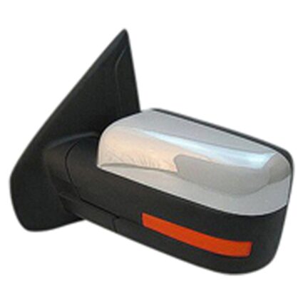Door Mirror Assembly Left Standard Type Power w/Puddle Lamp w/o Auto Dimmer Chrome for Ford F-150 2009–2010