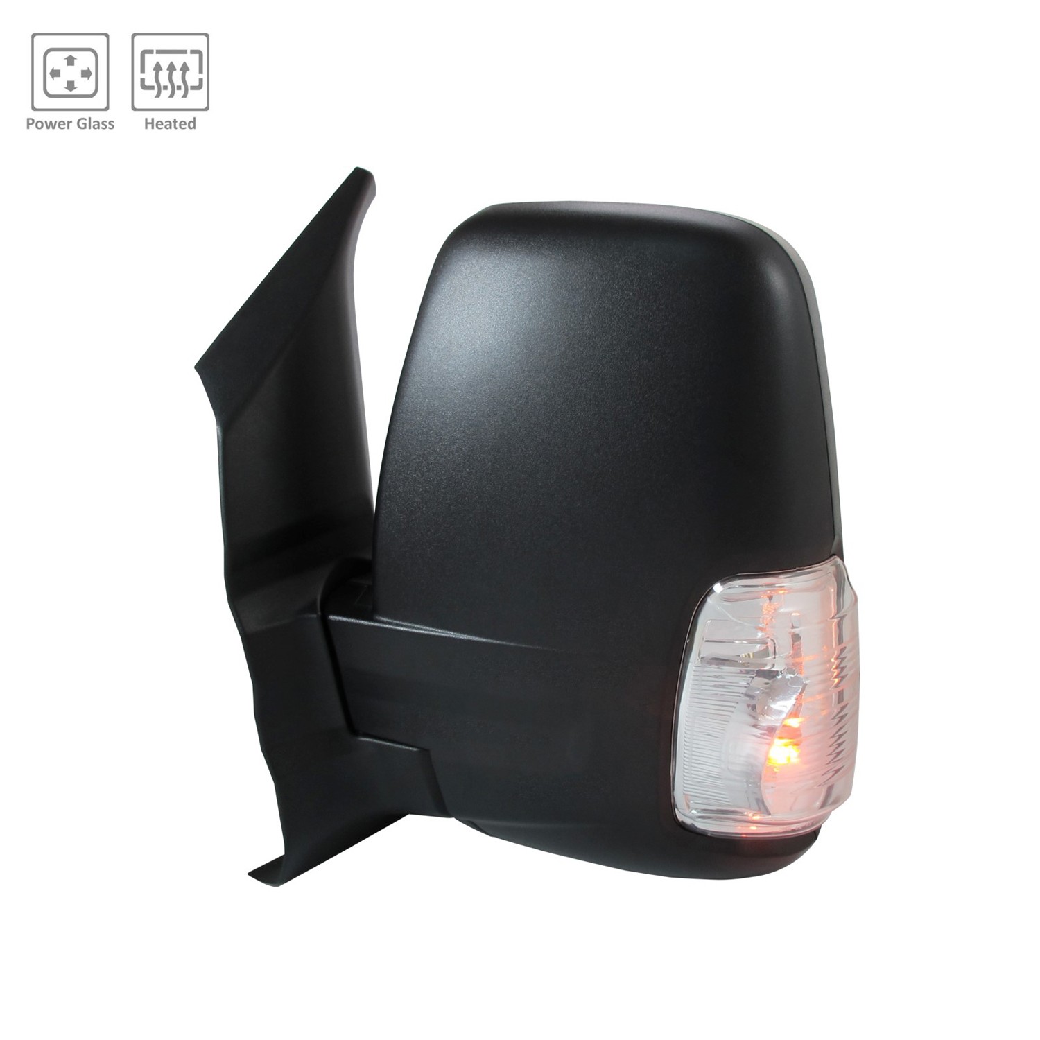 Door Mirror Assembly Left Power Heated Power Fold Short Arm Medium/High Roof for Ford Transit-150 2020–2021