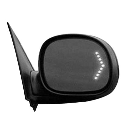 Door Mirror Assembly Right Power Remote Non-Heated w/Signal In Glass Includes Black Cover for Ford F-150 1998–1999
