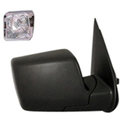 Door Mirror Assembly Right Power Non-Heated w/Puddle Lamps w/Cover Black for Ford Explorer 2006–2010