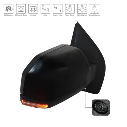 Door Mirror Assembly Right Standard Heated w/BLIS w/Side View Camera for Ford F-150 2016–2018