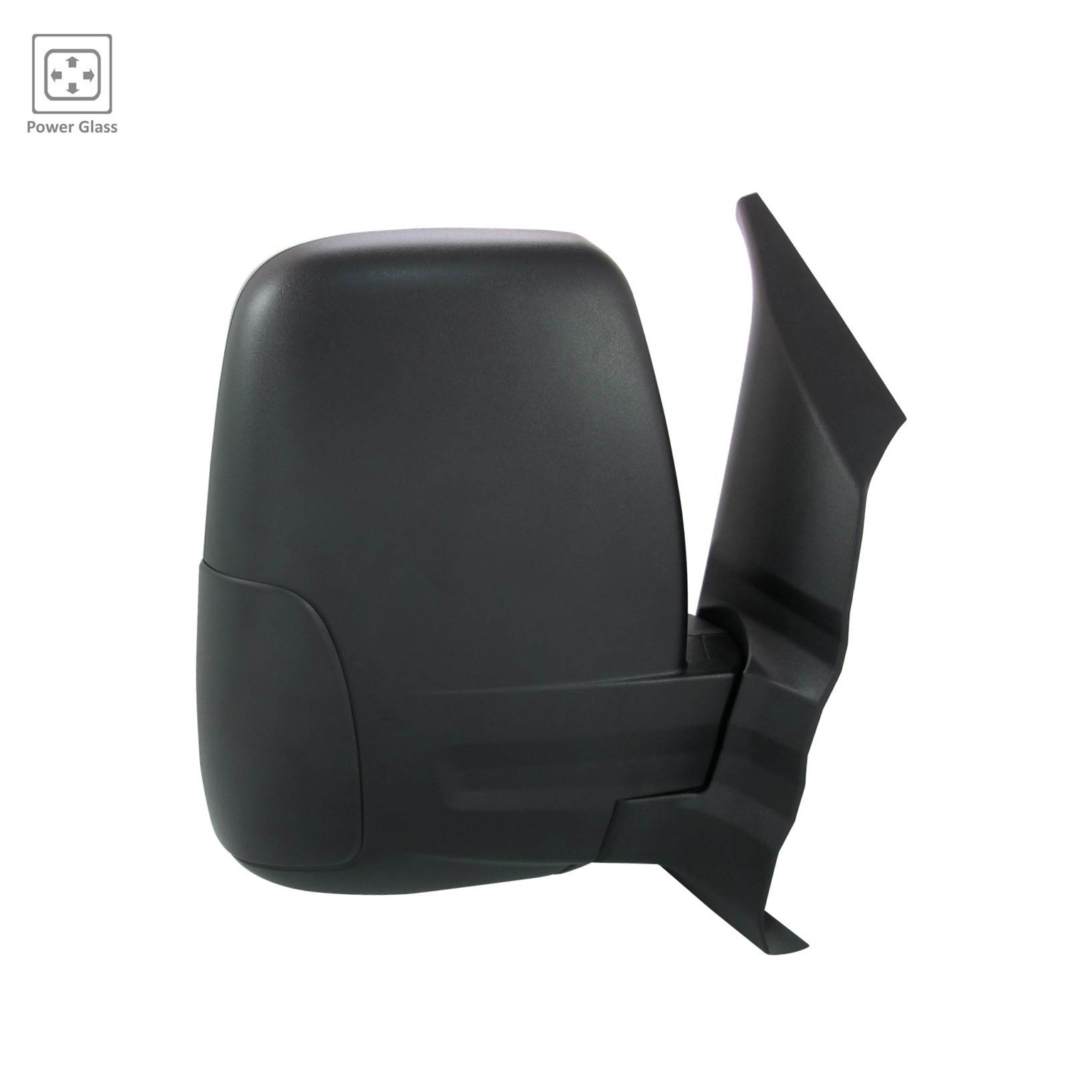 Door Mirror Assembly Right Power Non-Heated Short Arm Medium/High Roof w/Cover Textured for Ford Transit-150 Transit-250 Transit-350 Transit-350 HD