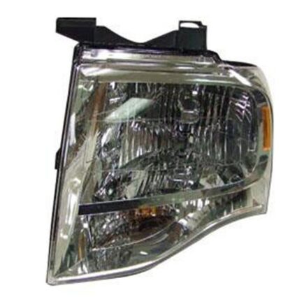 Headlight Assembly Composite Left w/o Black-Out Chrome Housing for Ford Expedition 2007–2014