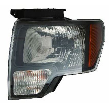 Headlight Assembly Composite Left Black Trim CAPA for Ford F-150 SVT Raptor 2010–2014