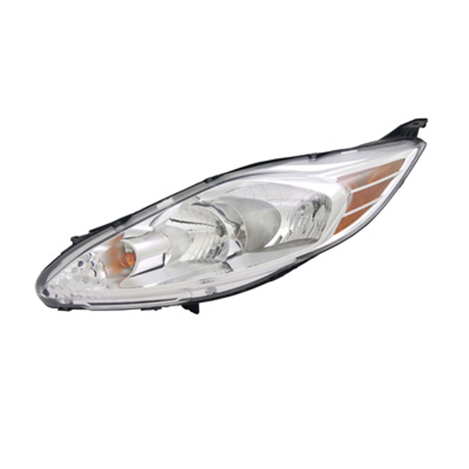 Headlight Assembly Composite Left w/o Appearance Pkg CAPA for Ford Fiesta Sedan Hatchback S SES SE SEL 2011–2013